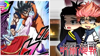 Jujutsu Kaisen react to Goku Dragon Ball ZSuper  part 1 [upl. by Ahsyla]