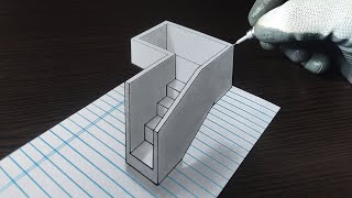 How to Draw A 3D Stairs  New Drawing Ideas 💡🤔🤔 Kay D Arts [upl. by Kania]