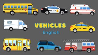 VEHICLES Names and Sounds to Learn  Learning Transport Vehicle Names and Sounds [upl. by Amla]