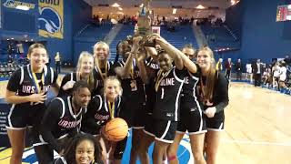 Ursuline defeats Caravel in girls basketball championship game for the ages [upl. by Templia]