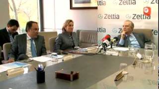 Video El Grupo Zeltia presenta sus resultados financieros de 2010 [upl. by Lyrrehs]