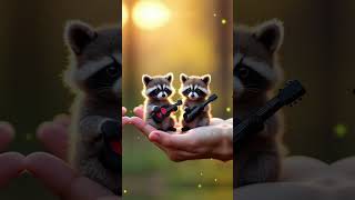 Raccoon Kits raccoon baby beautiful animals [upl. by Ide]