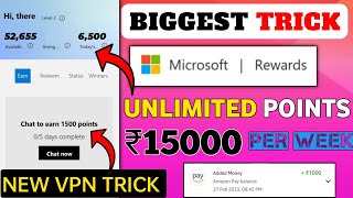 Microsoft Rewards Unlimited Points  Microsoft Rewards New Vpn Trick  Microsoft Reward 1500 Points [upl. by Sorcha453]