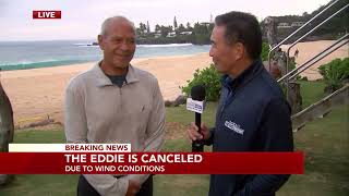 Clyde Aikau ‘The Eddie’ surf contest canceled due to poor wind conditions [upl. by Calmas]