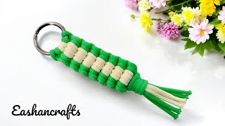 Macrame Keychain  DIY Llaveros en Macramé  Paracord Macrame Keychain Tutorial [upl. by Leiso]