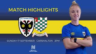 MATCH HIGHLIGHTS AFC Wimbledon 5  2 Chesham United [upl. by Alegnaoj]