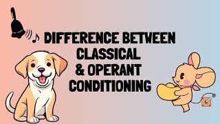 DIFFERENCE BETWEEN CLASSICAL AND OPERANT CONDITIONING Pavlov and Skinner CBSECTET [upl. by Dawson]