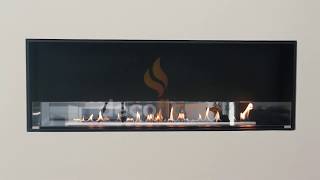 Decoflame Montreal builtin bio fireplace  open front [upl. by Naziaf]