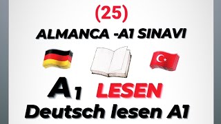 Deutsch A1 Prüfung Lesen Beispiel ALMANCA A1 LESEN almancakursu deutschlernen almancaa1 keşfet [upl. by Mosera97]