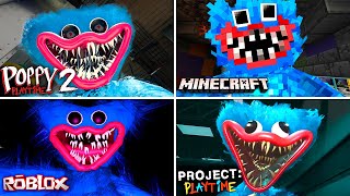 Evolution of Huggy Wuggy in all games  Project Playtime Minecraft Roblox Poppy playtime 2 [upl. by Nyleuqaj]