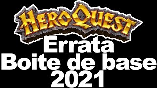 HEROQUEST  Errata boite de base  news [upl. by Sibylle]