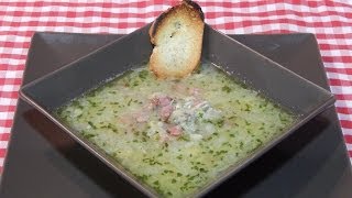 Receta de la sopa de almejas [upl. by Newsom]