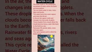 Water Cycle Simple Explanation watercycle kids [upl. by Canada]