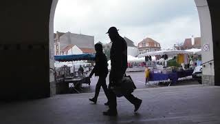 A short walk around the Thursday Market in Le Touquet  ParisPlage [upl. by Wolfgram330]