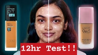 മലയാളം Maybelline Fit Me Foundation 330 Toffee Vs Lakme 9 to 5 Foundation Warm Caramel Review [upl. by Alissa]