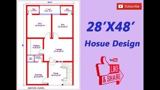 48x28 6 Ground Floor House Plan With Parking [upl. by Hackney315]