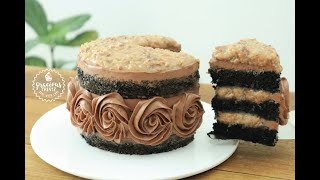 Ultimate Eggless Moist German Chocolate Cake  Easy Chocolate Cake  No Whipping Cream [upl. by Chapen]