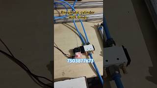 Pneumatic cylinder with timer  air cylinder work automatic  timer  solenoid valve [upl. by Itch689]