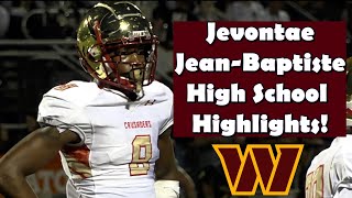 2024 NFL Draft  Javontae JeanBaptiste  Wash Commanders 5th Rd  HS Highlights at Bergen Cath [upl. by Priscilla]