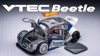 Volkswagen Beetle power by Honda B18 mid Engine Hot Wheels Custom [upl. by Anahgem]