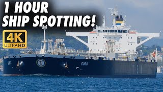 1 Hour Bosphorus Ship Spotting w Relax Music [upl. by Reviel]