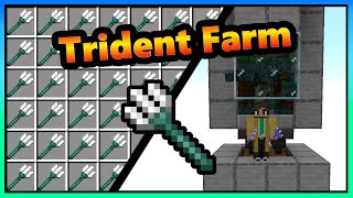 Simple Trident Farm  Drowned Farm  Minecraft 120  121 [upl. by Ennasus]