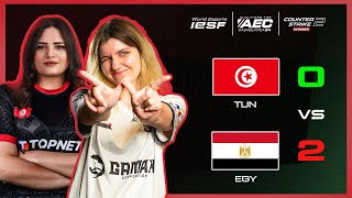 CS 2 WOMEN  Tunisia vs Egypt  GROUP STAGE  IESF AFRICAN REGIONAL QUALIFIERS 2024  DAY 3 [upl. by Harihat]