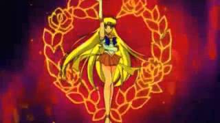 Sailor Venus Transformations amp Attacks English [upl. by Eelik]