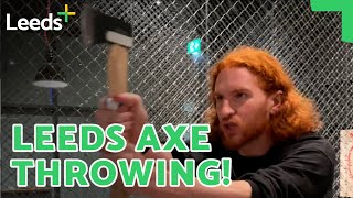 Massive axe throwing bar opens in Leeds [upl. by Ijneb]