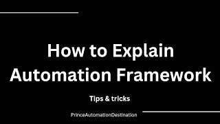 Test Automation Framework  Tricks amp Tips [upl. by Jessie]