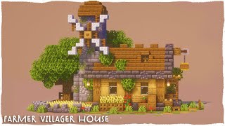 Minecraft  How to Build a FARMER House For a Village  Tutorial  EASY [upl. by Catlaina]