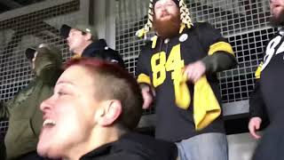 Steelers fans react to ending of Ravens vs Browns Week 17 [upl. by Yllil]