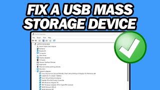 How to Fix a USB Mass Storage Device Problem  Step by Step [upl. by Esineg647]