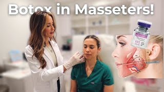 Injecting Botox in Masseter Muscles  Slim your face and relieve TMJ pain Dr Simona Bartos [upl. by Jammal]