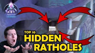 Top 10 Incredible Hidden Rat Holes for Aberration with crouches Get dug in [upl. by Ossie123]