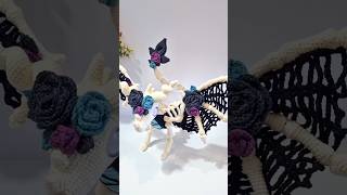 Skeletal dragon 🖤💜 crochet amigurumi handmade dragon [upl. by Asiul]