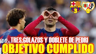 🔴 VICTORIA CON DOBLETE DE PEDRI Y GOLAZO DE LEWANDOWSKI  BARÇA 30 RAYO VALLECANO [upl. by Carla]