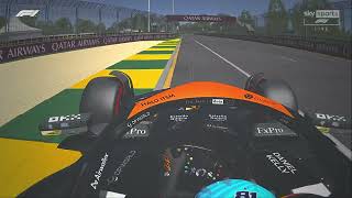 F1 2024 Oscar Piastri Onboard Cam flying lap through Melbourne assettocorsa [upl. by Redwine]