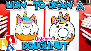 How To Draw A Cute Unicorn Doughnut [upl. by Anayik174]