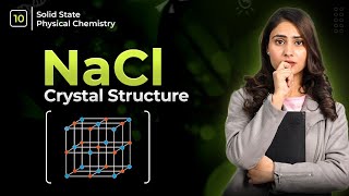 Crystal structure of NaCl  NaCl crystal structure solid state [upl. by Arabella]