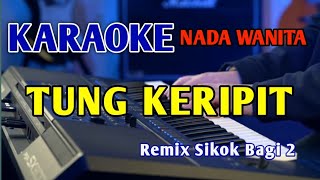 TUNG KERIPIT  KARAOKE NADA CEWEK REMIX SIKOK BAGI 2 rhomairama [upl. by Smiley]