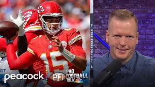 Patrick Mahomes pulls off behindtheback pass to Travis Kelce  Pro Football Talk  NFL on NBC [upl. by Stevena]