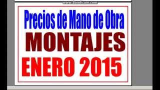 Venezuela Tabulador Montaje Precios de Mano de Obra [upl. by Jabe]