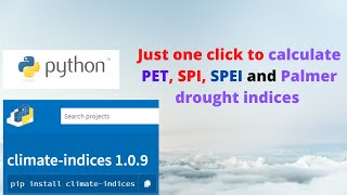 How to calculate PET SPI SPEI and Palmer drought indices in Python  Jalal  Research Society [upl. by Akamahs]