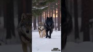 Majestic Snow Black Wolf Leads Its Pack Through a Winter Wonderland 🌨️  Rare Wildlife Moment [upl. by Palmira]