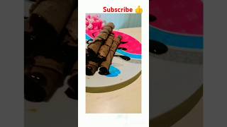 Chocolate Wafer Rolls  How To Make Chocolate Wafer Rolls shorts recipe [upl. by Ydnolem]