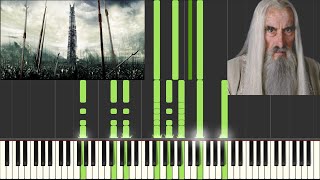 The two towers  Isengard Unleashed Synthesia Piano Tutorial [upl. by Ravilob]