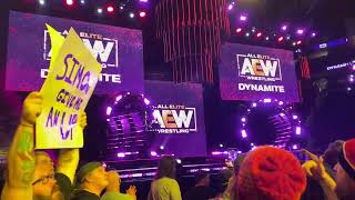 Adam Cole and ReDragon Entrance LIVE at AEW Dynamite in Raleigh NC on 11222 [upl. by Acsicnarf]