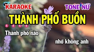 Karaoke Thành Phố Buồn Tone Nữ Bm  Nhạc Sống Mới  Siêu Thị Karaoke [upl. by Octavie]