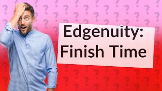 How fast can someone finish Edgenuity [upl. by Amapuna]